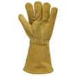 Manusi de lucru din piele spalt de bovina, Euroweld 300, kevlar, cusaturi kevlar, galben