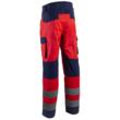 Pantaloni de lucru reflectorizanti, Hibana, rosu-bleumarin, unisex