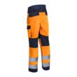 Pantaloni de lucru in talie reflectorizanti Hibana, portocaliu-bleumarin, unisex
