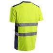 Tricou de lucru reflectorizant, maneca scurta, Nekki, galben neon-bleumarin