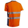 Tricou de lucru reflectorizant, maneca scurta, Nekki, portocaliu-bleumarin