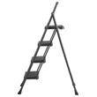 Scara de metal, model EuroTower, 4 trepte, negru