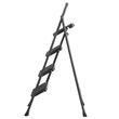 Scara de metal, model EuroTower, 4 trepte, negru