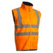 Geaca de lucru impermeabila, Kanata, portocaliu neon-bleumarin, unisex