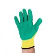 Manusi de protectie textile cu striatii latex, Meralda, verde