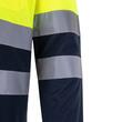 Tricou polo reflectorizant cu maneca scurta, 140gsm, 305504, bleumarin-galben neon