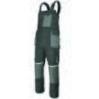 Pantaloni de lucru din tercot cu pieptar, insertii reflectorizante, 270 gsm, EuroClassic, gri-negru