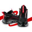 Pantofi de protectie S1, bombeu metalic, Btex Airbag, negru-rosu
