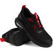 Pantofi de protectie S1, bombeu metalic, Btex Airbag, negru-rosu