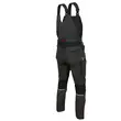 Pantaloni cu pieptar 260 gsm, Professional 4Dynamic stretch, negru-gri-rosu