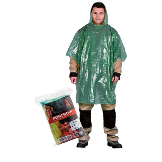 Pelerina de ploaie de unica folosinta Poncho Reis, verde