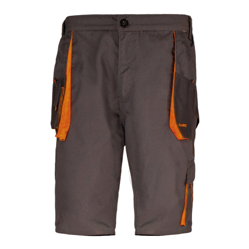 Pantaloni scurti de lucru, 270 gsm, Classic, grafit-portocaliu