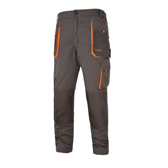 Pantaloni in talie vatuiti, Classic, gri-negru-portocaliu