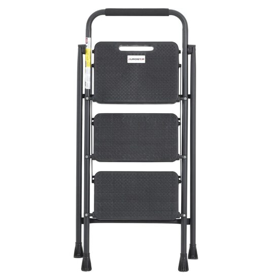 Scara de metal, 3 trepte, EuroTower, negru