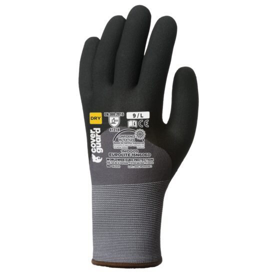 Manusi de protectie, nylon-spandex, Eurolite 15N606D, gri-negru