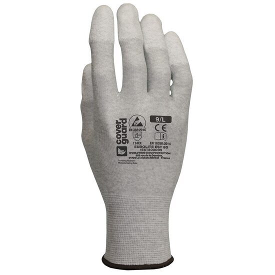 Manusi de protectie, Eurolite, 1EST80, ESD, gri