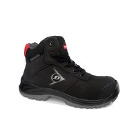 Bocanci de lucru Dunlop, piele action, bombeu compozit, lamela textil, antistatici, antiderapanti, culoare negru, S3,  First One Adv Titan