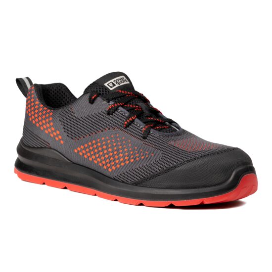 Pantofi de protectie, S1P, SRC, Milerite, rosu-gri, unisex