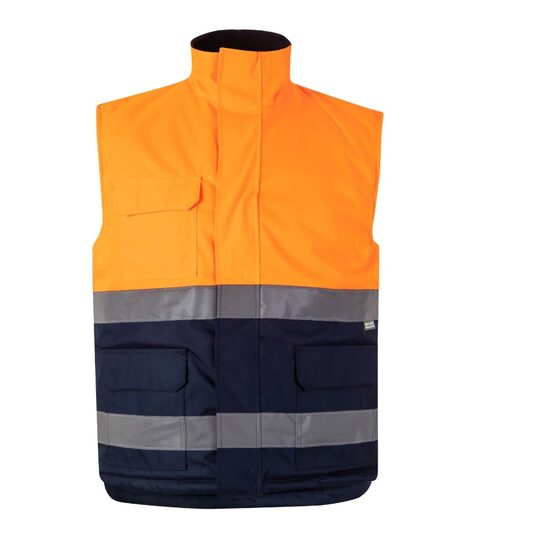 Vesta reflectorizanta, matlasata, portocaliu-bleumarin, unisex