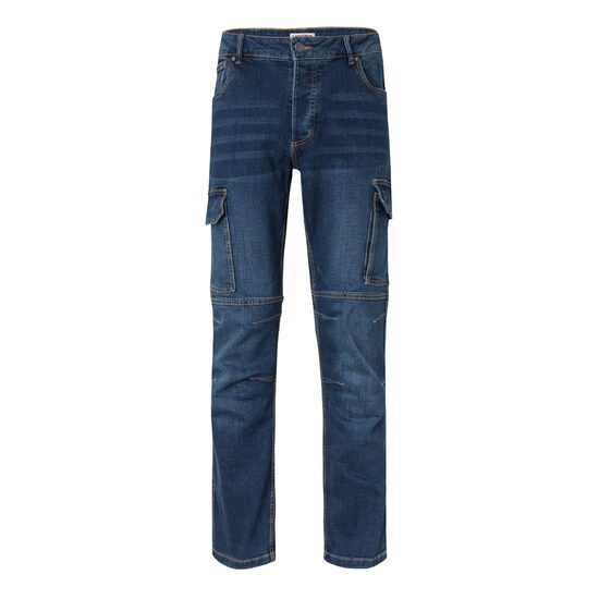 Pantaloni denim in talie 103028S Velilla, albastru