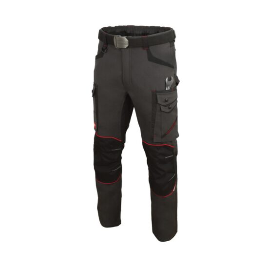 Pantaloni de lucru in talie, 260 gsm, Professional 4 Dynamic Stretch, negru-gri-rosu