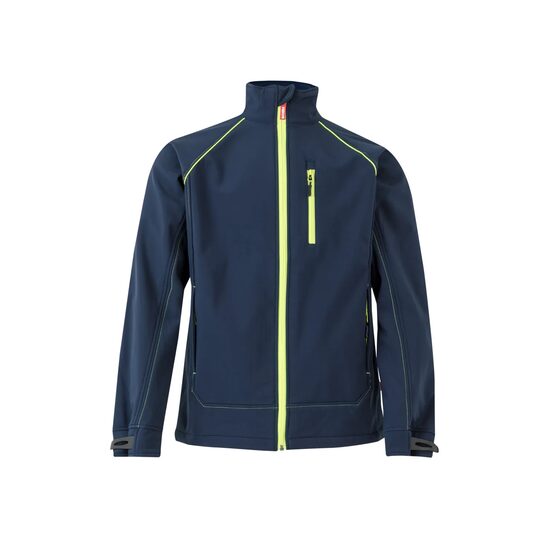 Jacheta Softshell, Velilla, galben neon-bleumarin