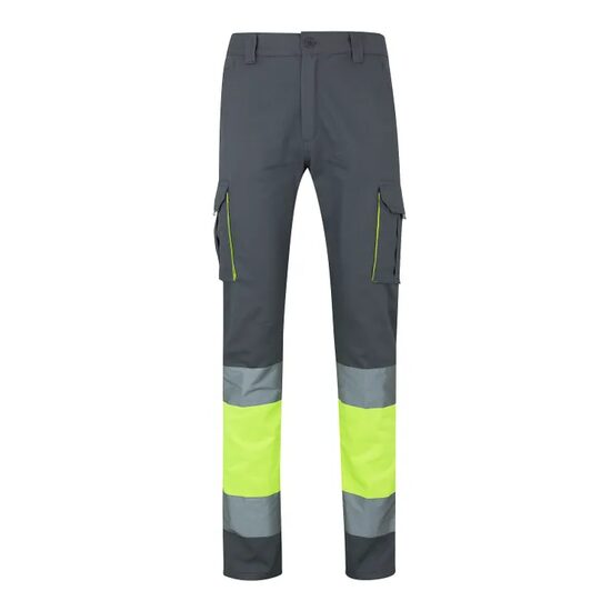 Pantaloni in talie, 240gsm, 303007 Velilla, gri-galben neon