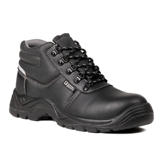 Bocanci de protectie, din piele, bombeu si lamela metalica, S3 SRC, Agate II, negru, unisex
