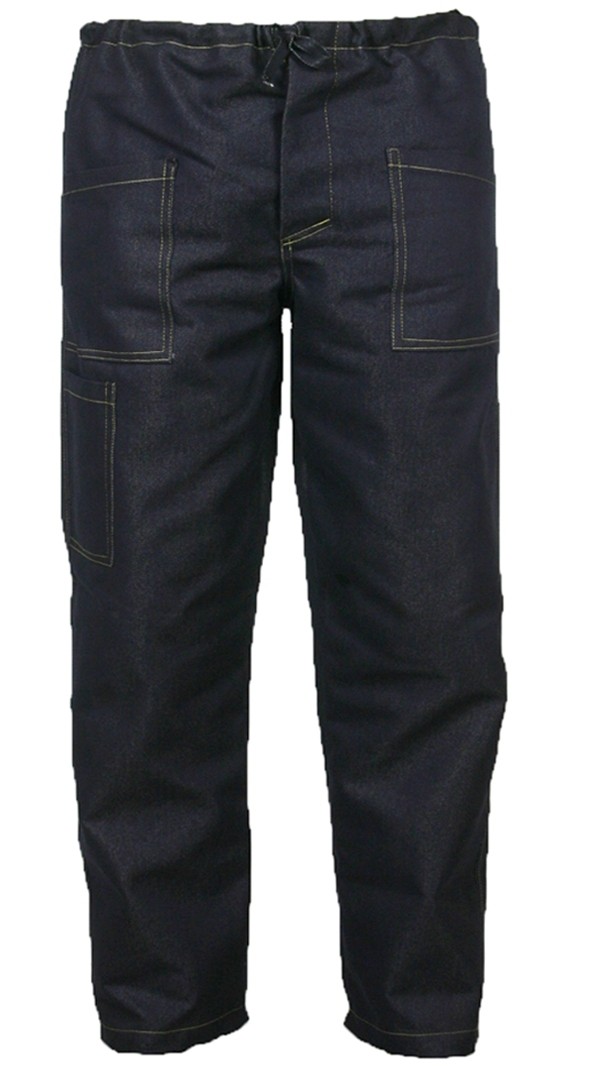 Pantaloni de lucru din denim, in talie, negru