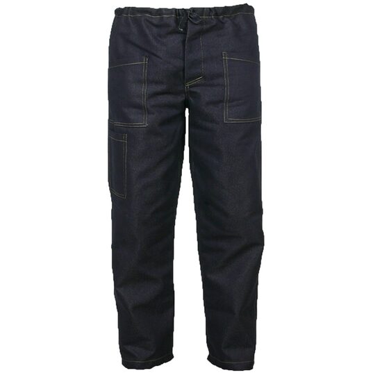 Pantaloni de lucru din denim, in talie, negru