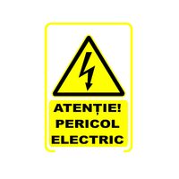 Autocolant A 89 "Atentie! Pericol electric" din vinyl,