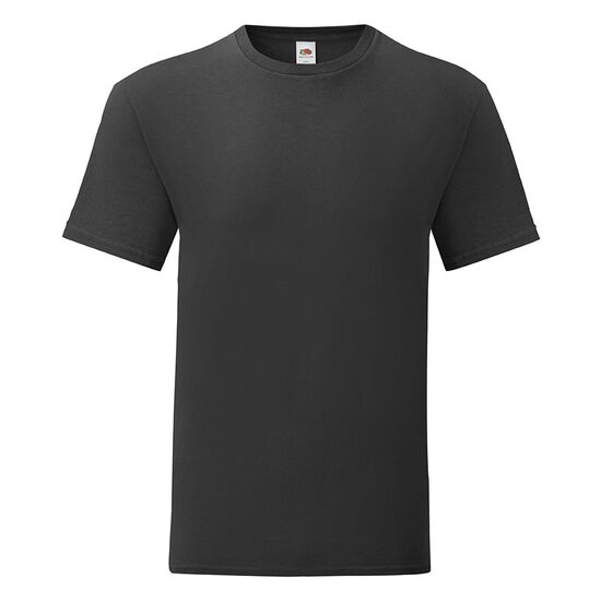 Tricou de lucru la baza gatului, 165gsm, Fruit of The Loom, negru