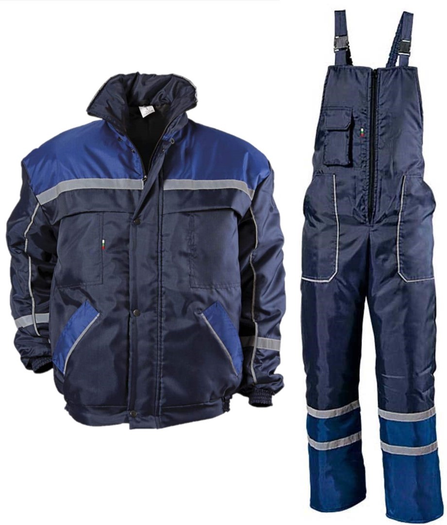 Costum de iarna impermeabil, matlasat, Collins, bleumarin