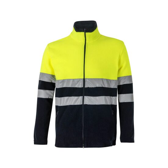 Polar reflectorizant cu fermoar, 250gsm, 301503, hi-vis, bleumarin-galben