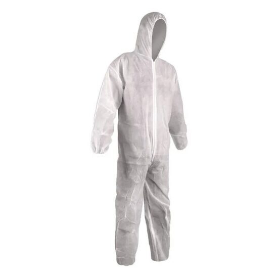 Combinezon de unica folosinta din polipropilena, alb