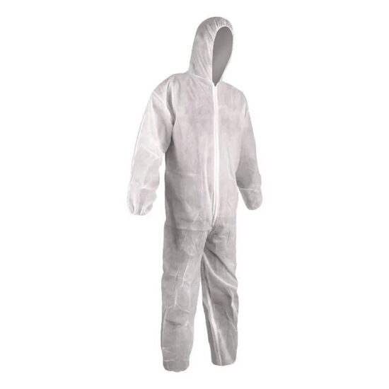 Combinezon de unica folosinta din polipropilena, alb