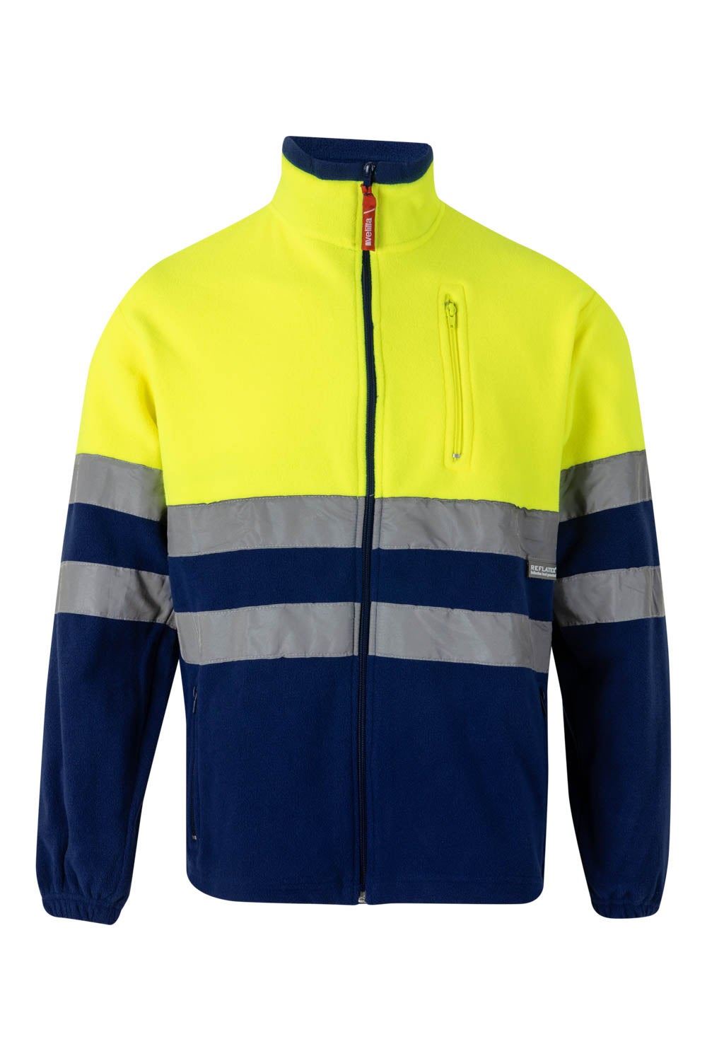Jacheta de lucru polar, 280 gsm, benzi reflectorizante, 183, bleumarin-galben 