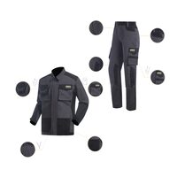 Costum jacheta si pantaloni in talie, Kronsafe, gri-negru 