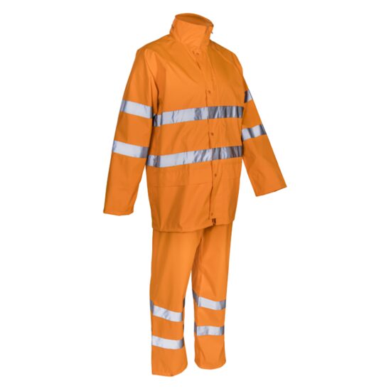Costum reflectorizant impermeabil, PVC, Hi-vis, Kawa, portocaliu, unisex