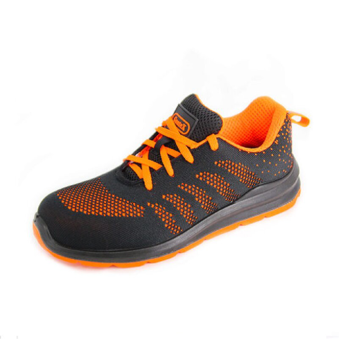 Pantofi de protectie cu bombeu metalic, S1, Petra, negru-portocaliu, unisex