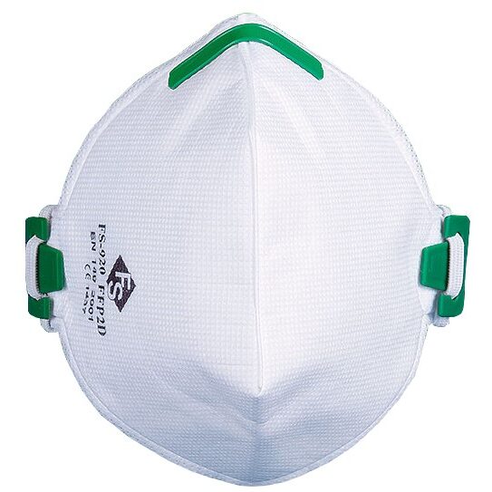 Semimasca de protectie, pliata, fara supapa, FFP2 920, alb-verde