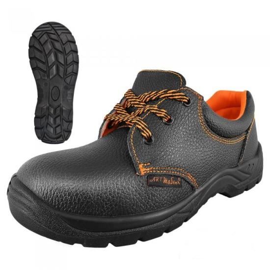 Pantofi  de lucru O1 SRC piele, fara bombeu metalic, talpa antiderapanta, antistatica, negru