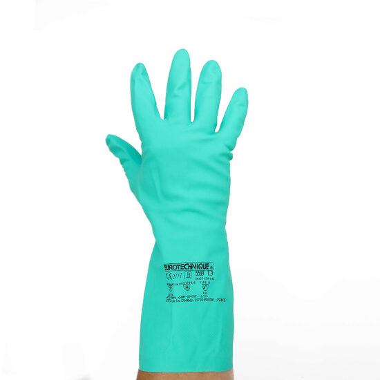 Manusi de protectie chimica din nitril, verde