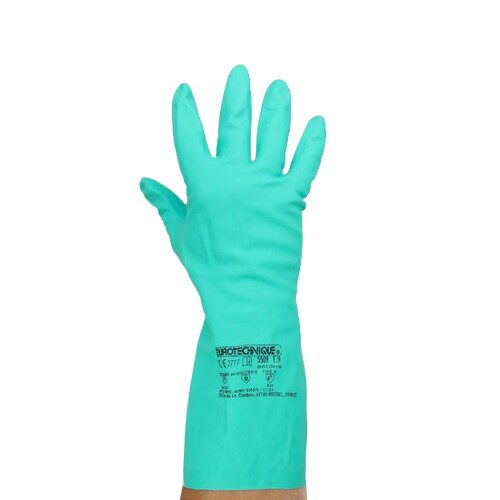 Manusi de protectie chimica din nitril, verde
