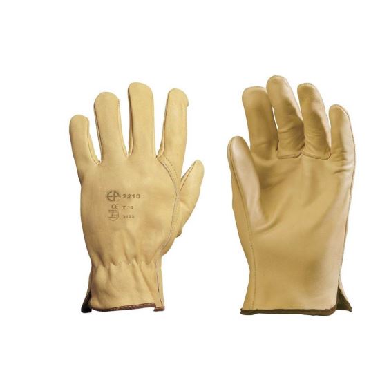 Manusi 2208 piele integrala bovina moale, fina, rezistenta, elastic la incheietura, bej