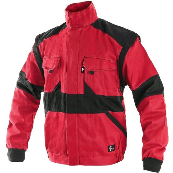 Geaca de lucru cu maneci detasabile, 260 gsm, Luxyeda, rosu-negru