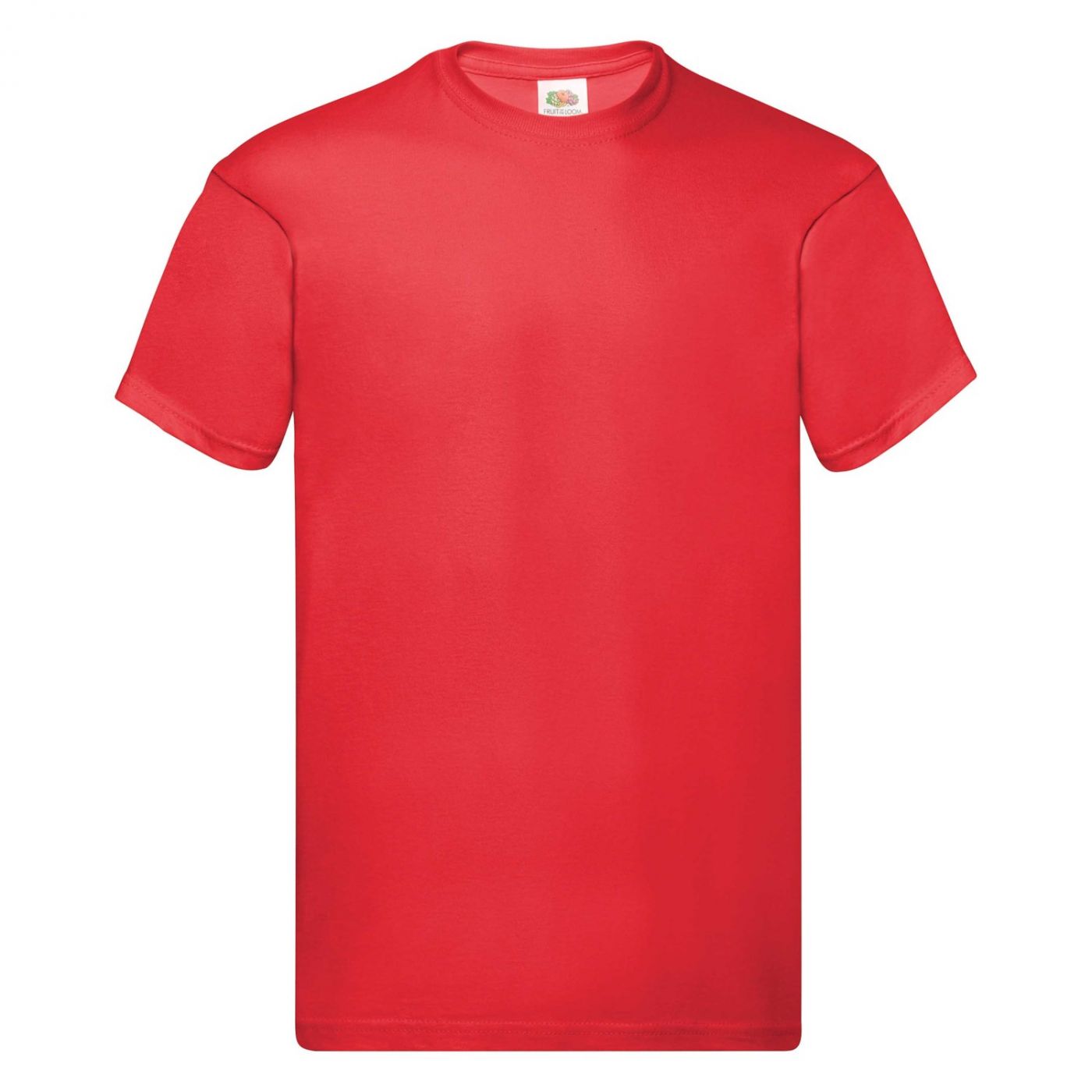 Tricou de lucru la baza gatului, 165gsm, Fruit of The Loom, rosu