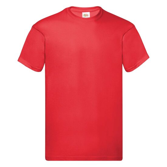Tricou de lucru la baza gatului, 165gsm, Fruit of The Loom, rosu
