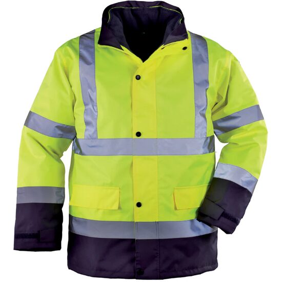 Jacheta de iarna reflectorizanta, 160 gsm, 4 in 1, Roadway, verde neon  